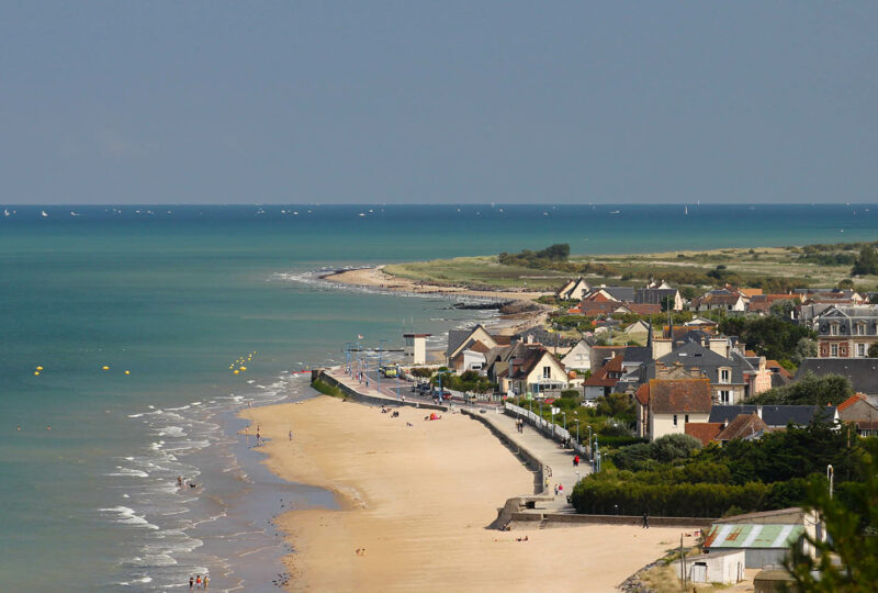 La plage d’Asnelles vue du ciel